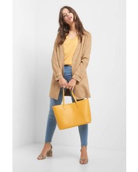 gelbe Shopper Tasche aus Leder von ORSAY
