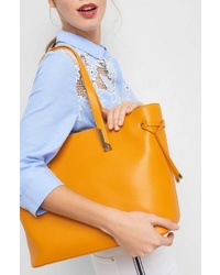 gelbe Shopper Tasche aus Leder von ORSAY
