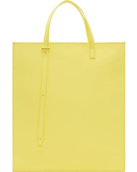 gelbe Shopper Tasche aus Leder