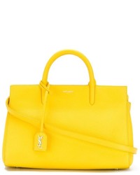 gelbe Shopper Tasche aus Leder von Saint Laurent