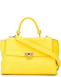 gelbe Shopper Tasche aus Leder von Salvatore Ferragamo