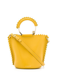 gelbe Shopper Tasche aus Leder von Sara Battaglia