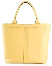 gelbe Shopper Tasche aus Leder von Valextra