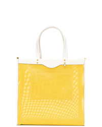 gelbe Shopper Tasche aus Segeltuch von Anya Hindmarch