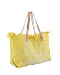 gelbe Shopper Tasche aus Segeltuch von COLLEZIONE ALESSANDRO