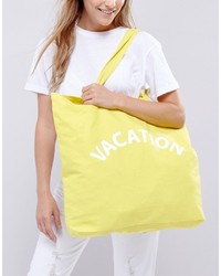 gelbe Shopper Tasche aus Segeltuch von Whistles