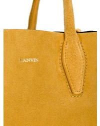 gelbe Shopper Tasche aus Wildleder von Lanvin