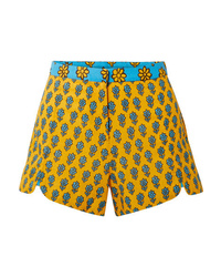 gelbe Shorts mit Blumenmuster von Rhode Resort
