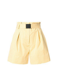 gelbe Shorts mit Vichy-Muster