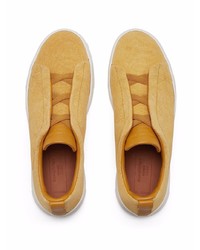 gelbe Slip-On Sneakers aus Segeltuch von Ermenegildo Zegna