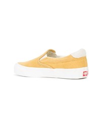 gelbe Slip-On Sneakers aus Wildleder von Vans