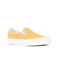 gelbe Slip-On Sneakers aus Wildleder von Vans