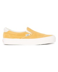 gelbe Slip-On Sneakers aus Wildleder von Vans