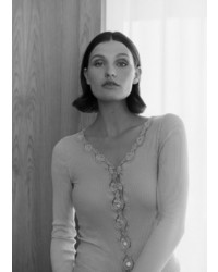 gelbe Spitze Strickjacke von Rosemunde
