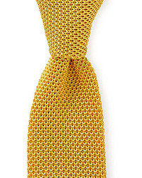 gelbe Strick Krawatte