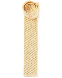 gelbe Strick Krawatte von Yves Saint Laurent
