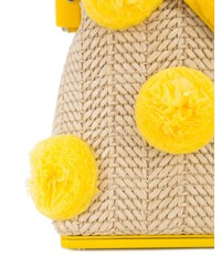 gelbe Stroh Umhängetasche von Perrin Paris