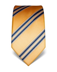 gelbe vertikal gestreifte Krawatte von Vincenzo Boretti