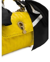 gelbe verzierte Leder Umhängetasche von Ermanno Scervino