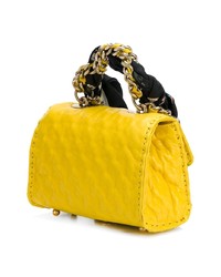 gelbe verzierte Leder Umhängetasche von Ermanno Scervino