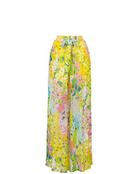 gelbe weite Hose mit Blumenmuster von Boutique Moschino