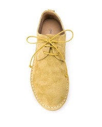 gelbe Wildleder Derby Schuhe von Marsèll