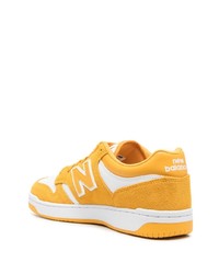 gelbe Wildleder niedrige Sneakers von New Balance