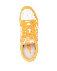 gelbe Wildleder niedrige Sneakers von New Balance