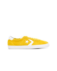 gelbe Wildleder niedrige Sneakers von Converse