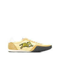 gelbe Wildleder niedrige Sneakers von Kenzo