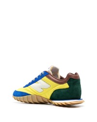 gelbe Wildleder niedrige Sneakers von Junya Watanabe MAN