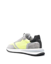 gelbe Wildleder niedrige Sneakers von Philippe Model Paris