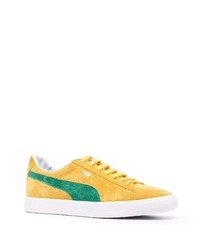 gelbe Wildleder niedrige Sneakers von Puma