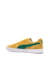 gelbe Wildleder niedrige Sneakers von Puma