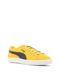 gelbe Wildleder niedrige Sneakers von Puma