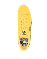 gelbe Wildleder niedrige Sneakers von Puma