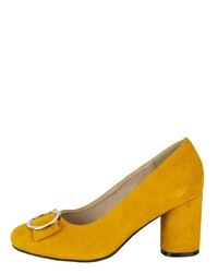 gelbe Wildleder Pumps von Andrea Conti