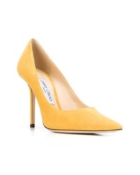 gelbe Wildleder Pumps von Jimmy Choo