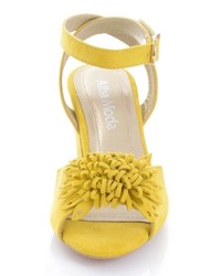 gelbe Wildleder Sandaletten von Alba Moda