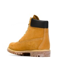 gelbe Wildlederarbeitsstiefel von Timberland