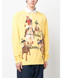 gelber bedruckter Polo Pullover von Polo Ralph Lauren