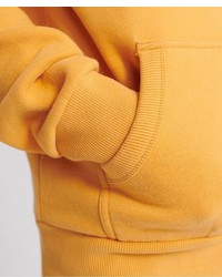 gelber bedruckter Pullover mit einem Kapuze von Superdry