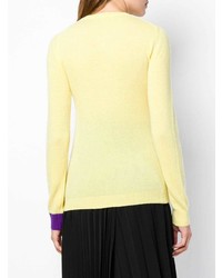gelber bedruckter Pullover mit einem Rundhalsausschnitt von N°21