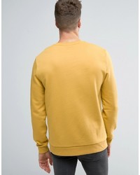 gelber bedruckter Pullover von Asos