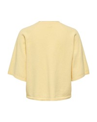 gelber Kurzarmpullover von Only