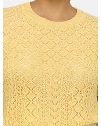 gelber Kurzarmpullover von Only