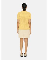 gelber Kurzarmpullover von Only