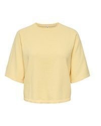 gelber Kurzarmpullover von Only