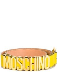 gelber Ledergürtel von Moschino