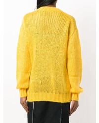 gelber Oversize Pullover von Prada